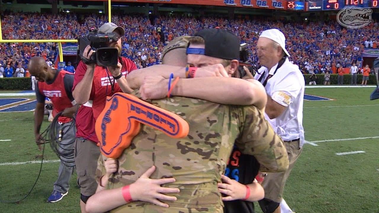 Florida Gators: Military Homecoming Surprise 10-3-15
