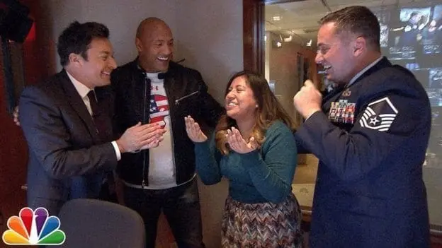 Jimmy and Dwayne Johnson Surprise ‘Tonight Show’ Staffer with Military Homecoming